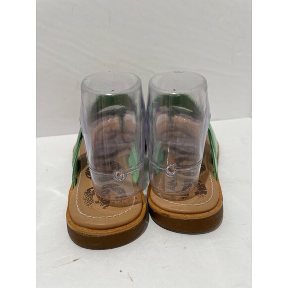 Sorel Sandal Ella Flip Flop Leather Sandal Women’s Green Thong size 7-7.5 - Picture 3 of 5